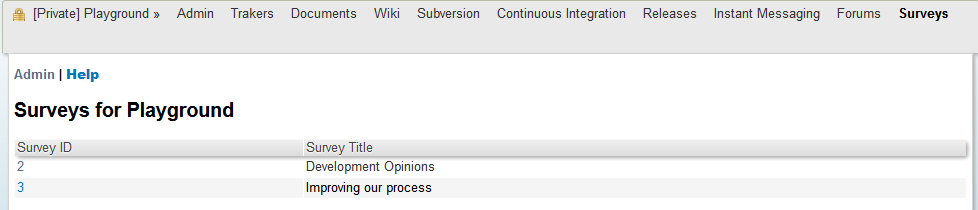 Survey Manager Welcome screen